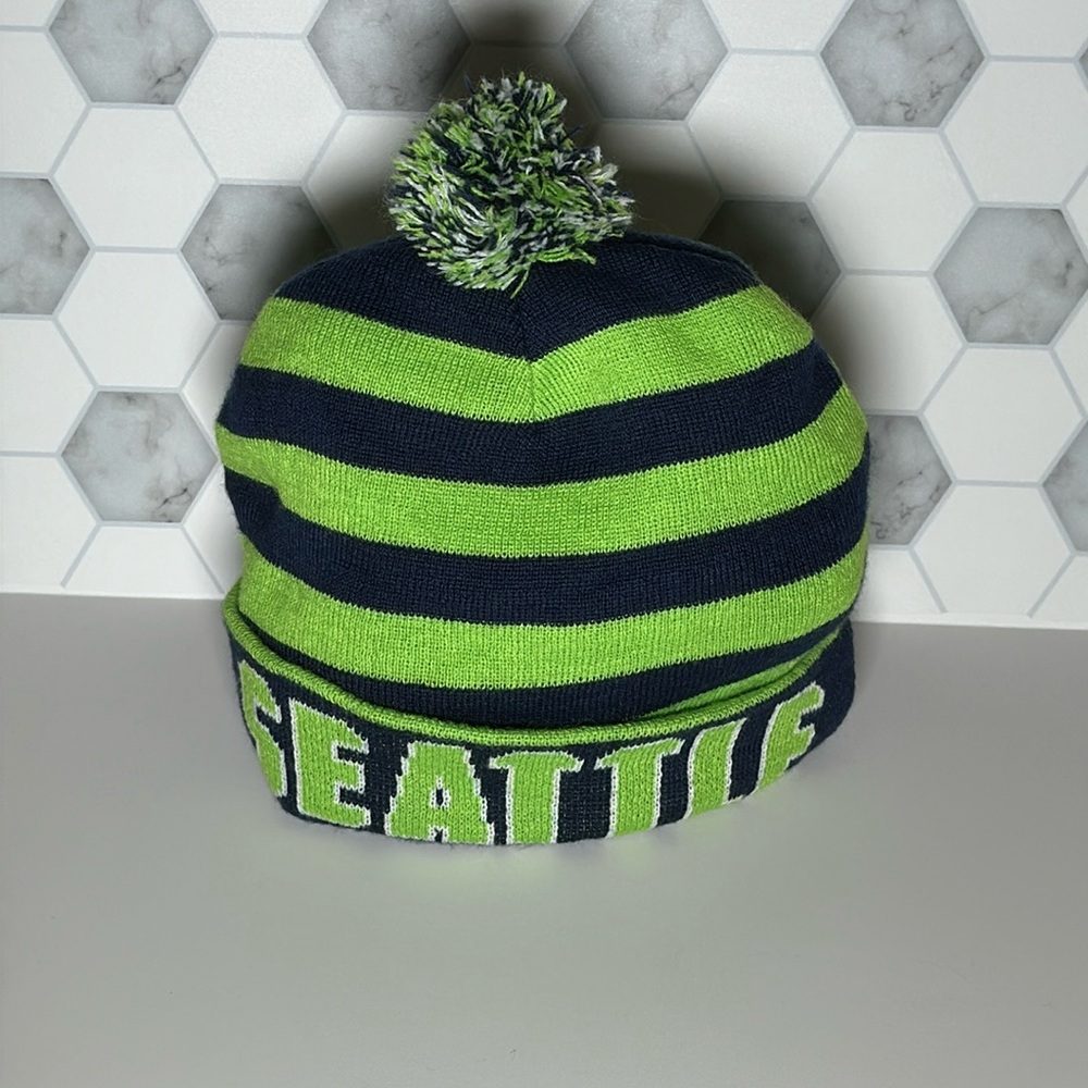 Seahawks Beanie with Pom Pom